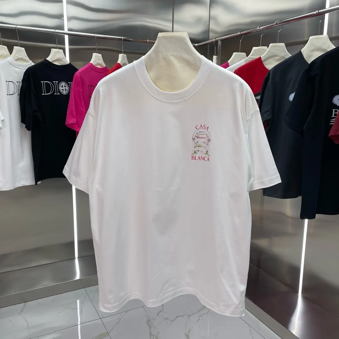 25ss New Arrival Casablanca Classic Series T ～ ， ， 。 ， Classic ， In Stock ！ ：White Black Light Blue Size：S M L XL XXL